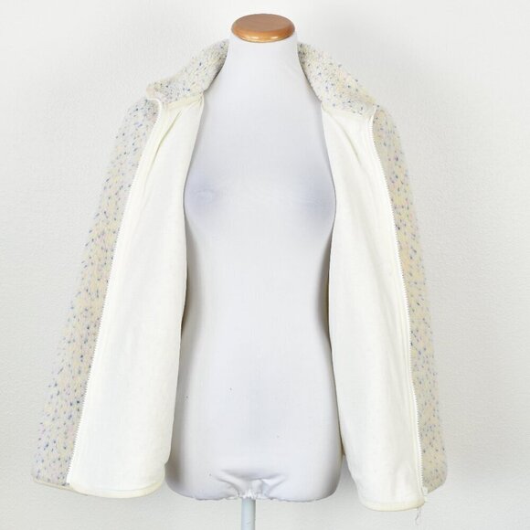 J. Crew Flecked Sherpa Fleece Zip Up Jacket NEW - S - Picture 9 of 10